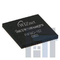 W7100A-64QFN 8-битные микроконтроллеры 8051 CORE+HARDWIRED TCP/IP+MAC+PHY