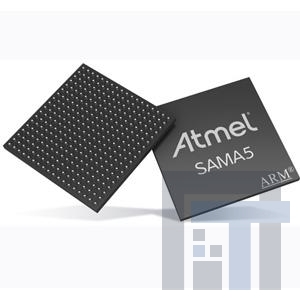 ATSAMA5D41A-CUR Микропроцессоры  ARM Cortex-A5 MPU 16 bits, 528Mhz