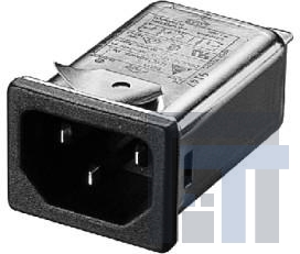 10GENG3E Модули подачи электропитания переменного тока IEC Inlet Filter 10A Snap-In N/A-Lug