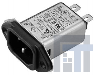 15GEEG3E Модули подачи электропитания переменного тока IEC Inlet Filter 15A Screw N/A-Lug