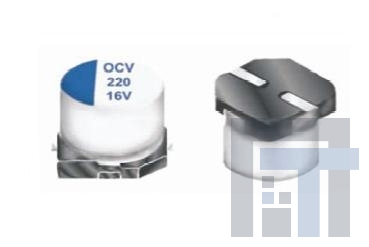OCV101M1ETR-1013 Алюминиевые конденсаторы с органическим полимером 100uF 25V 20% Tol.