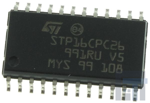 STP16CPC26MTR Драйверы светодиодных дисплеев LV 16-bit LED Driver 5mA to 90mA 30MHz