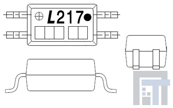 LTV-217-C-G Транзисторные выходные оптопары Optocoupler, AC 600%, 5KV, 4 PIN
