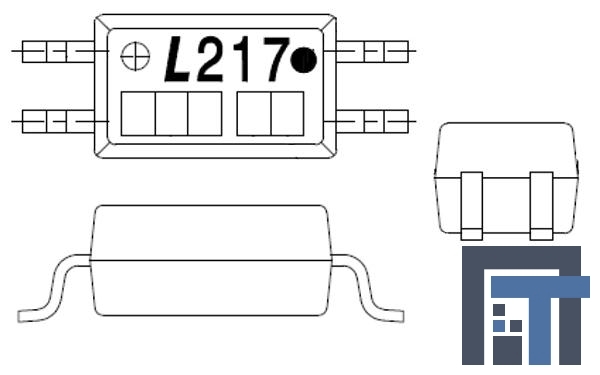 LTV-217-TP1-B-G Транзисторные выходные оптопары Optocoupler, AC 600%, 5KV, 4 PIN
