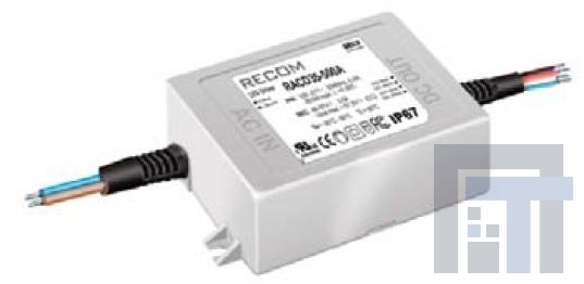 RACD35-1000A Блоки питания для светодиодов 36W 24-36VDC 1000mA W/ PFC & DIMMING