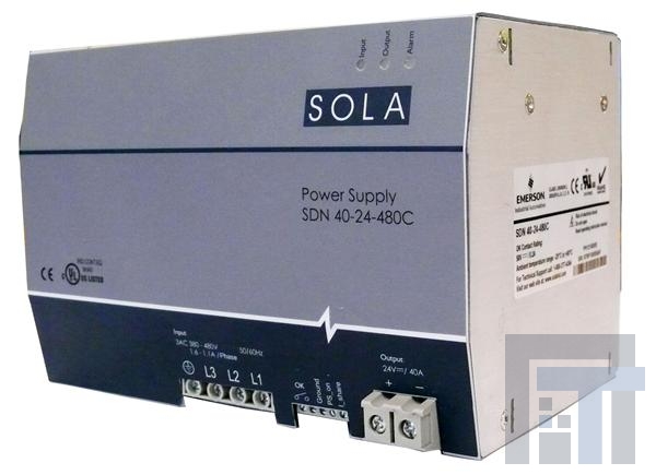 SDN40-24-480C Блок питания для DIN-рейки 960W 24V 40A 3 Phase