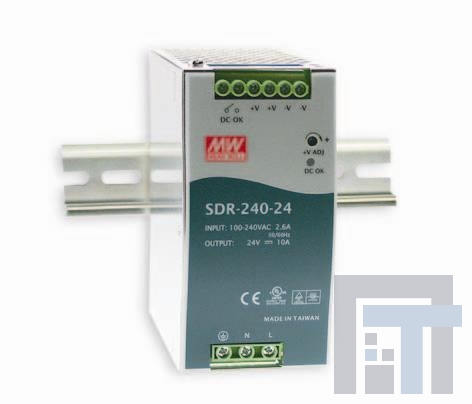 SDR-240-24 Блок питания для DIN-рейки 240W 24V 10A W/PFC function