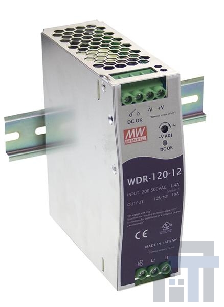 WDR-120-12 Блок питания для DIN-рейки 120W 12V 10A