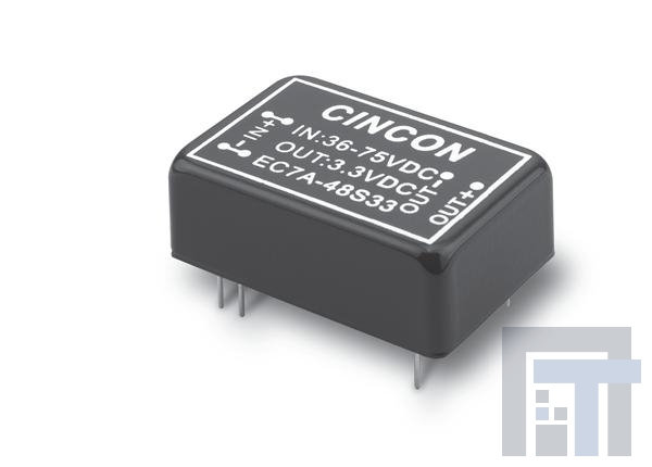 EC7A-48D15S Преобразователи постоянного тока в постоянный с изоляцией 10W 36-75V +/-15V +/-333mA SMD-24