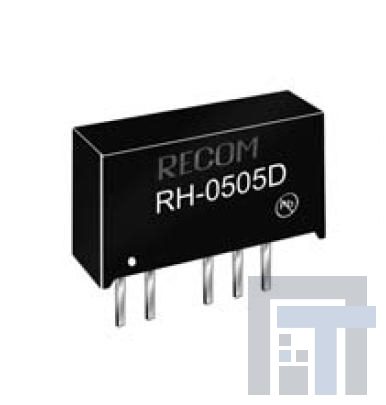 RY-0505D Преобразователи постоянного тока в постоянный с изоляцией 1W DC/DC 1kV REG 5Vin +/-5Vout