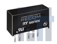 RY-0505S-P Преобразователи постоянного тока в постоянный с изоляцией 1W DC/DC 1kV REG 5Vin 5Vout