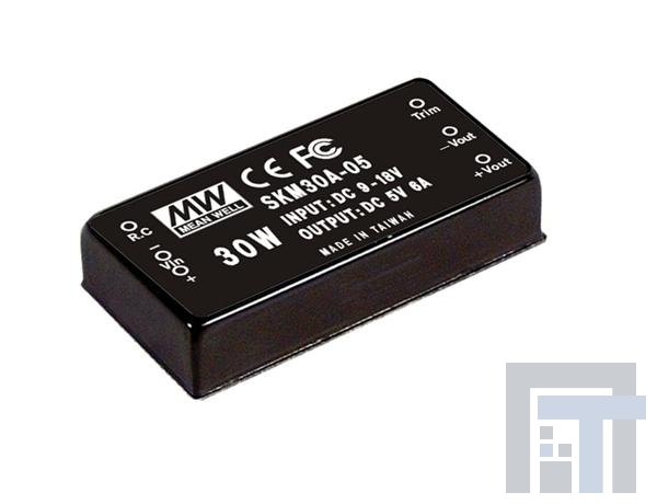 SKM30C-05 Преобразователи постоянного тока в постоянный с изоляцией 36-75Vin 5Vout 0.6-6A Iso DC-DC