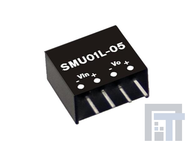 SMU01L-05 Преобразователи постоянного тока в постоянный с изоляцией 1W 5V 0-200mA SIP 4.5-5.5Vin Unreg