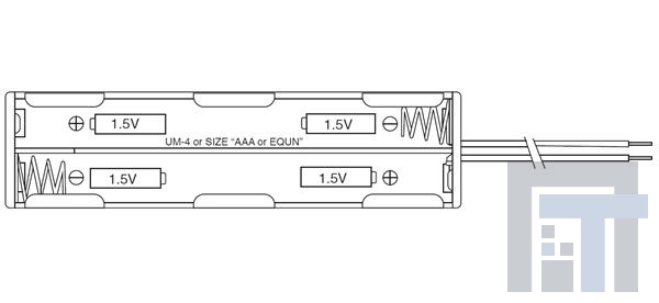 12BH482A-GR Контакты, защелки, держатели и пружины для цилиндрических батарей 8 