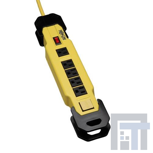 TLM609GF Сетевые удлинители  6 Outlet Yellow 9' cord GFCI Plug