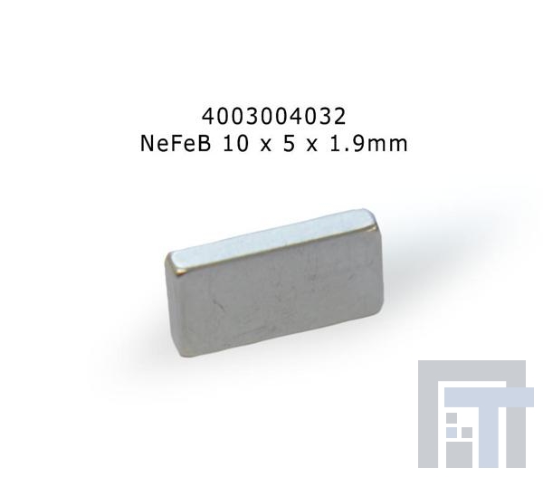 ndfeb-10x5x1.9mm Измерительное оборудование и принадлежности Permanent Magnet NDFEB 10.0x5.0x1.9mm