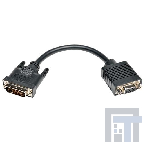 P120-08N Соединители HDMI, Displayport и DVI  8 Inch DVI to VGA Cable Adapter DVI-I Dual Link M to HD15 F 8