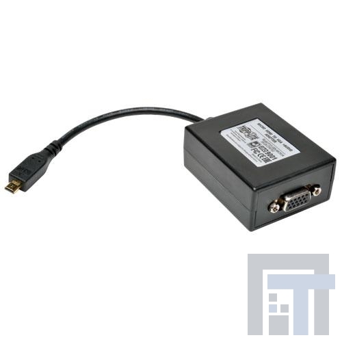 P131-06N-MICROA Соединители HDMI, Displayport и DVI  Micro HDMI to VGA Audio Converter Smartphone Tablet Ultrabook