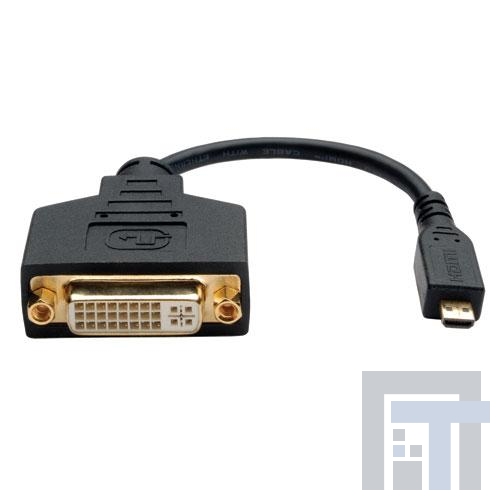 P132-06N-MICRO Соединители HDMI, Displayport и DVI  6 Inch Micro HDMI Male Type D Cable to DVI-D Female Adapter 6