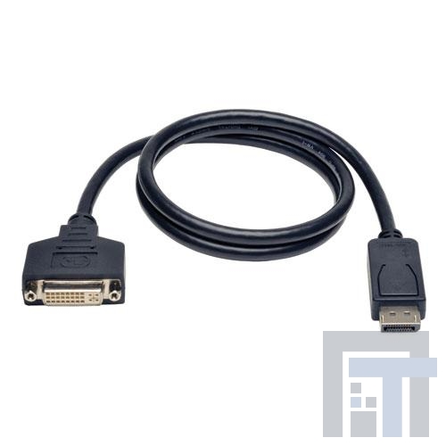 P134-003 Соединители HDMI, Displayport и DVI  DisplayPort to DVI Cable Adapter Converter DP M / DVI-I F 3' 3ft