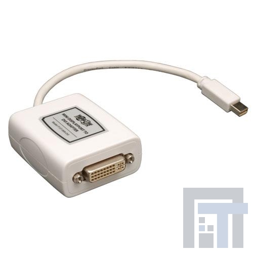 P137-06N-DVI Соединители HDMI, Displayport и DVI  Tripp Lite Keyspan 6 Inch Mini Displayport to DVI Adapter Plug and Play TAA