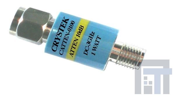 CATTEN-0100 Аттенюаторы - межкомпонентные соединения DC to 3GHz 10.0 dB -40 to +85 1.0 watt