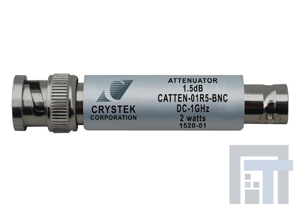 CATTEN-01R5-BNC Аттенюаторы - межкомпонентные соединения DC-1GHz Atten. 1.5dB BNC 50 Ohm 2 watts