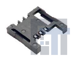 009162006216175 Соединители для карт памяти 6P NRRW SMT FOOTPRNT 2.54mm STK HEIGHT