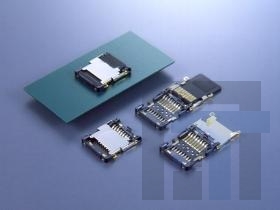 ST1W008S4EC100 Соединители для карт памяти MICROSD CARD CON SMT PUSH SLIDE HINGE TYP