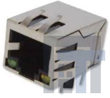 ARJP11A-MASA-B-A-EMU2 Модульные соединители / соединители Ethernet Conn MagJack 1 port 100 Base TX LED Y/G