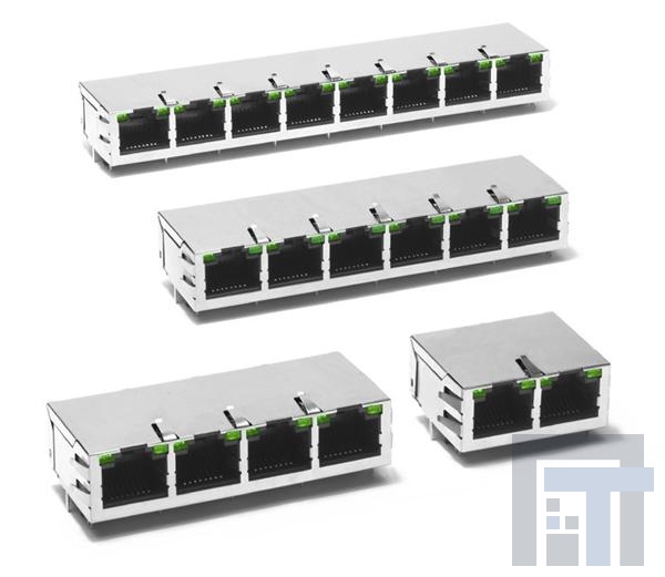 JG0-0098NL Модульные соединители / соединители Ethernet 1X4 GIGABIT CONN, BST, W/LEDS