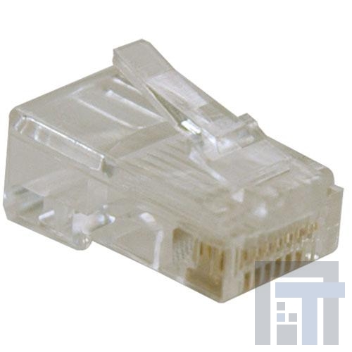 N030-010 Модульные соединители / соединители Ethernet Tripp Lite 10PK RJ45 Plugs Solid Stranded Conductor 4-pair Cat5e Cat5 Cable