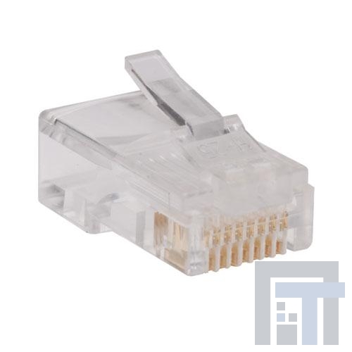 N030-100 Модульные соединители / соединители Ethernet RJ45 Plug for Solid Conductor Cat5e Cbl