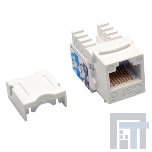 N238-001-WH Модульные соединители / соединители Ethernet CAT6/CAT5E WHITE 110 STYLE JACK
