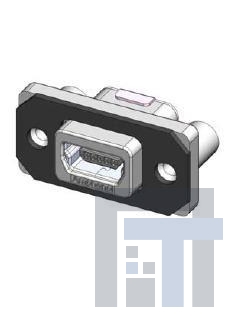 MUSB-B151-30 USB-коннекторы Mini-B R/A PCB Recpt 2-56 UNC Rear Shield