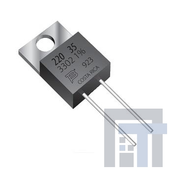 PWR220T-20-1000F Толстопленочные резисторы – сквозное отверстие 20watt 100ohms 1%