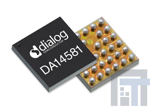 DA14581-00UNA РЧ-системы на кристалле (SoC)  Bluetooth Smart 4.1 SoC optimized for A4WP and HCI