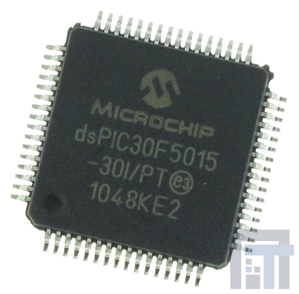 DSPIC30F5015-30I-PT Процессоры и контроллеры цифровых сигналов (DSP, DSC) 30MIPS 66 KB