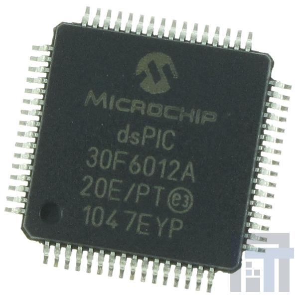 DSPIC30F6012A-20E-PT Процессоры и контроллеры цифровых сигналов (DSP, DSC) 20MIPS 144 KB