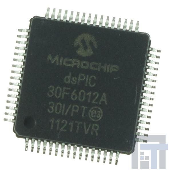 DSPIC30F6012A-30I-PT Процессоры и контроллеры цифровых сигналов (DSP, DSC) 30MIPS 144 KB