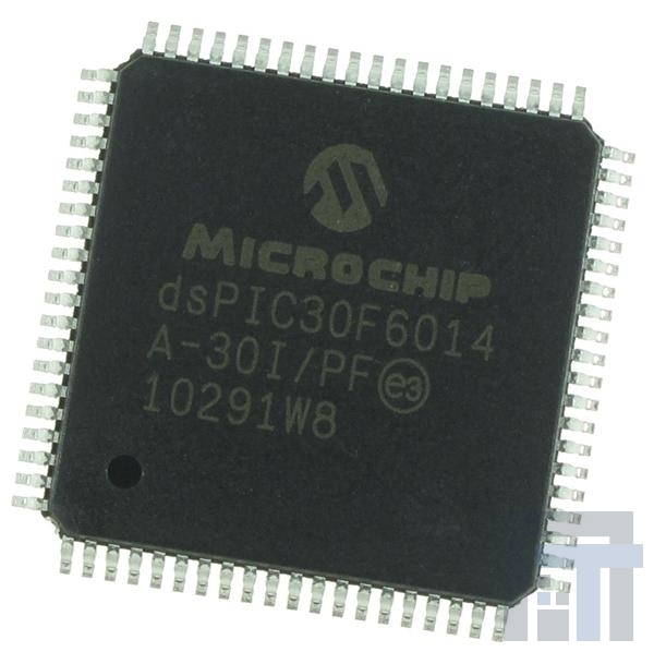 DSPIC30F6014A-30I-PF Процессоры и контроллеры цифровых сигналов (DSP, DSC) 30MIPS 144 KB