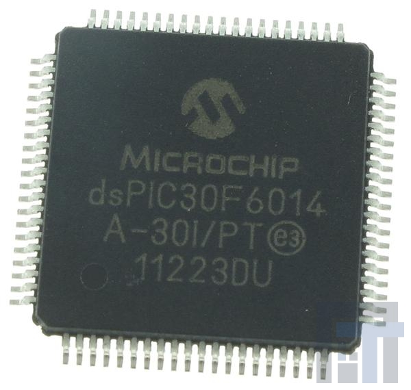 DSPIC30F6014A-30I-PT Процессоры и контроллеры цифровых сигналов (DSP, DSC) 30MIPS 144 KB