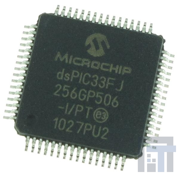 DSPIC33FJ256GP506-I-PT Процессоры и контроллеры цифровых сигналов (DSP, DSC) 40MIPS 256KB