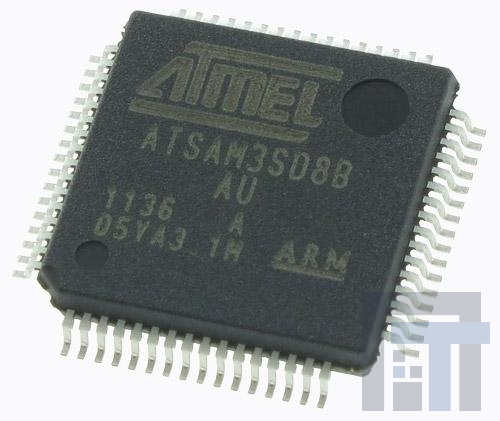 ATSAM4LS4BA-AU Микроконтроллеры ARM TQFP, Green, IND TEMP, CRYPTO, MRL A