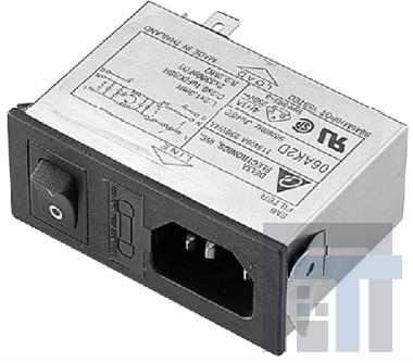 03AR2 Модули подачи электропитания переменного тока Single 250V 3A IEC Snap-in N/A-LUG