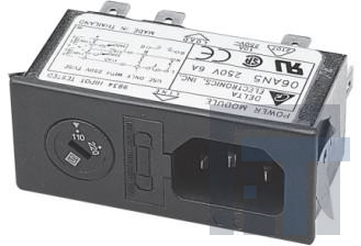 06AN5 Модули подачи электропитания переменного тока PEM 115/250VAC 6A Snap-In Metal Case