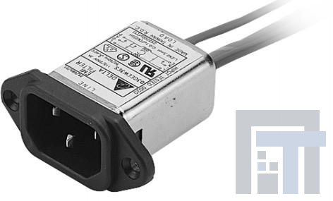 06GEEW3E Модули подачи электропитания переменного тока IEC Inlet Filter 6A Screw N/A-Wire
