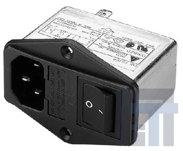06IB2D Модули подачи электропитания переменного тока PEM EMI Filter 6A Screw N/A Lug