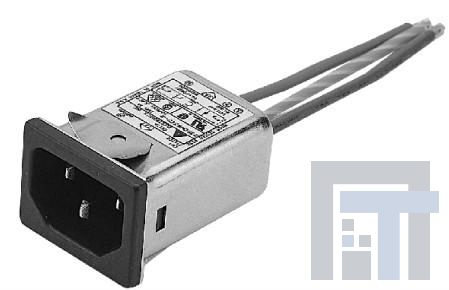 10GENW3E-R Модули подачи электропитания переменного тока Single 250V 10A IEC Snap-in N/A-WIRE