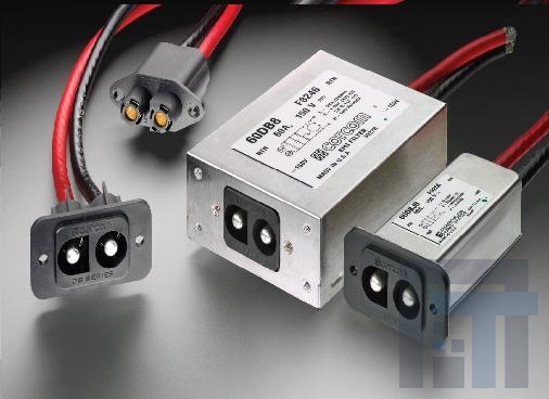 60DBJ8 Модули подачи электропитания переменного тока 60A 150V FILTERED 3.2 X 2.087 X 1.18